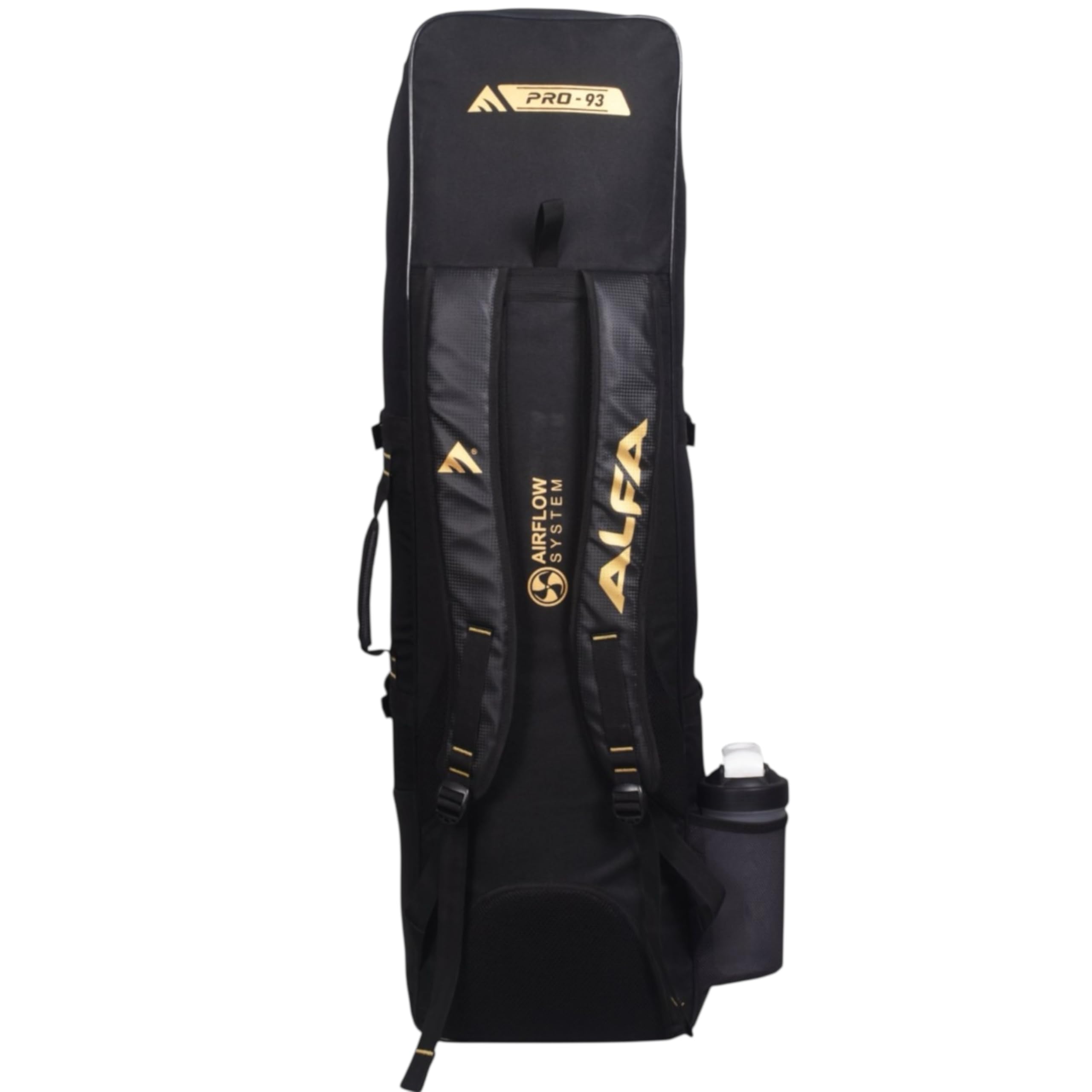 A L F A Pro 93 Hockey Stick Cum Kit Bag for Professionals (Black/Golden) 3