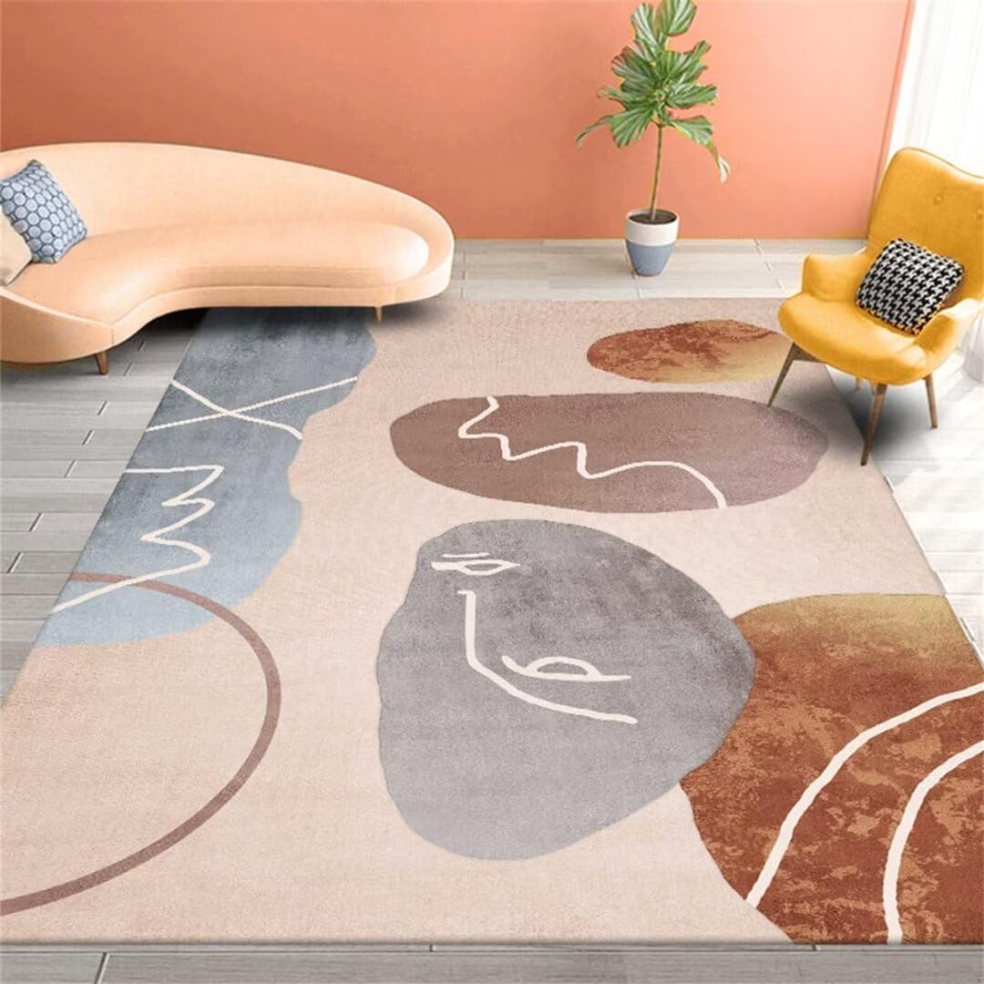 Tapis de salon de taille rectangulaire deco chambre fille doux