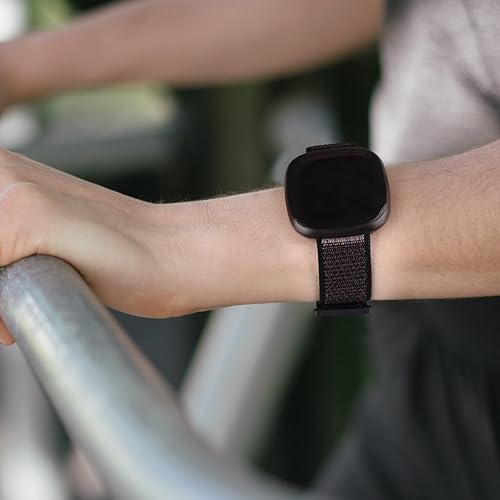 Miniatura 5 de Amzpas Correa de nailon para Fitbit Versa 4  Versa 3 y Fitbit Sense 2  Sense para mujeres y hombres, correa de repuesto suave y transpirable