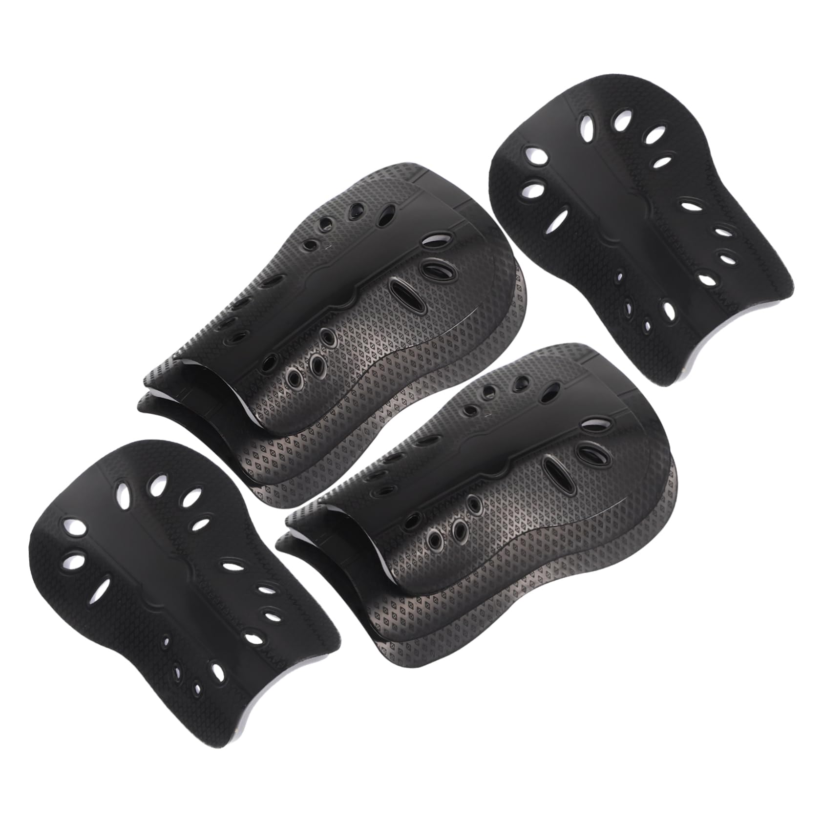 BCOATH 4 Pairs Soccer Shin Guards Youth and Adult Protective Sleeves Lightweight Calf Protectors with Non Slip Design for Comfortable Play for Boys and Football Matches