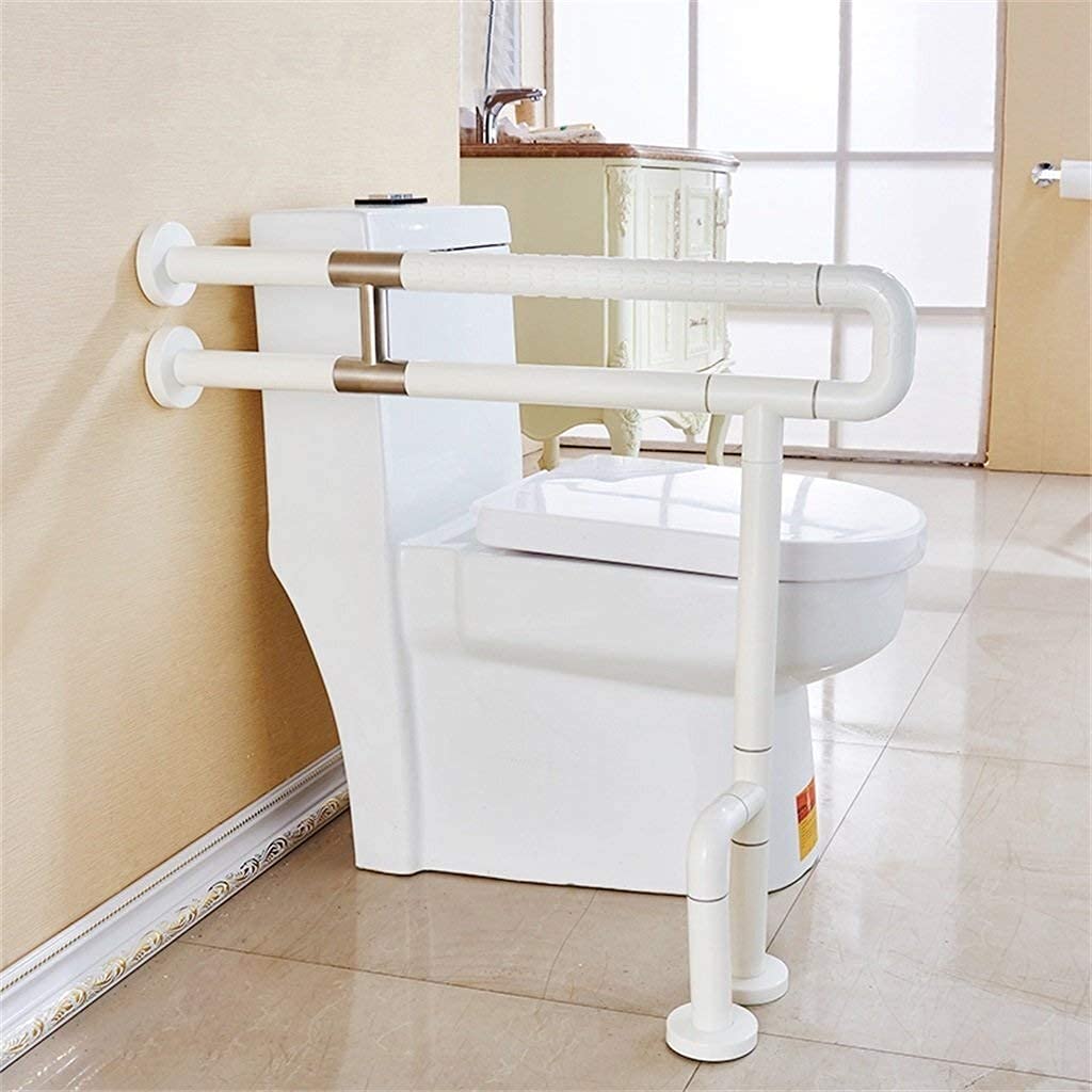 Barra de Seguridad para Ducha Resistente sin Plomo, Barras de Agarre para Inodoro, Tubo de Aluminio de Nailon Tipo U, Nailon Antideslizante, Base más Gruesa, Mango de baño para Personas Mayo