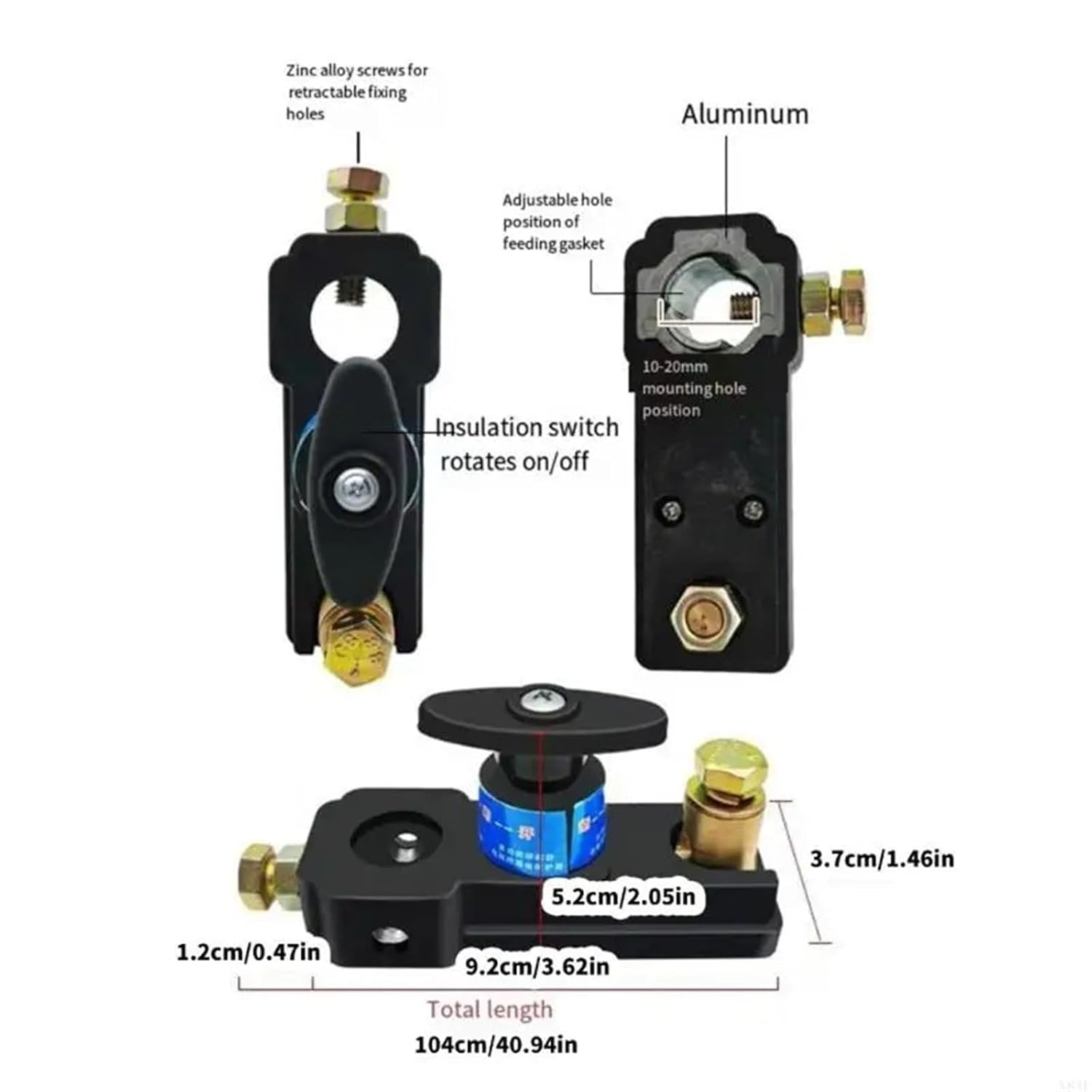 Car Battery Disconnect Switch 10 PCS Reliable Battery Disconnect Isolator for Car and Boats with Build