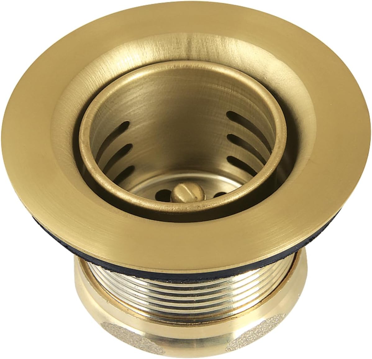 Kingston Brass K451BBB Portland Stainless Steel Bar Sink Basket Strainer, Brushed Brass