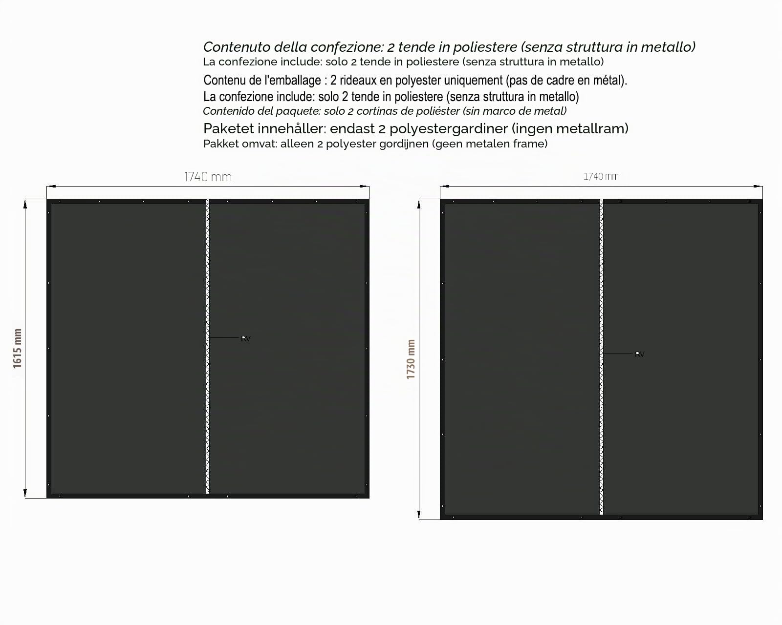 QUICK STAR Set di Protezione dalle intemperie per Riparo di Legna da ardere XXL 185x70x185cm PVC Nero
