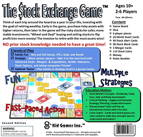 Stock Exchange Game - Family Friendly (10+) Board Game. #TOP4