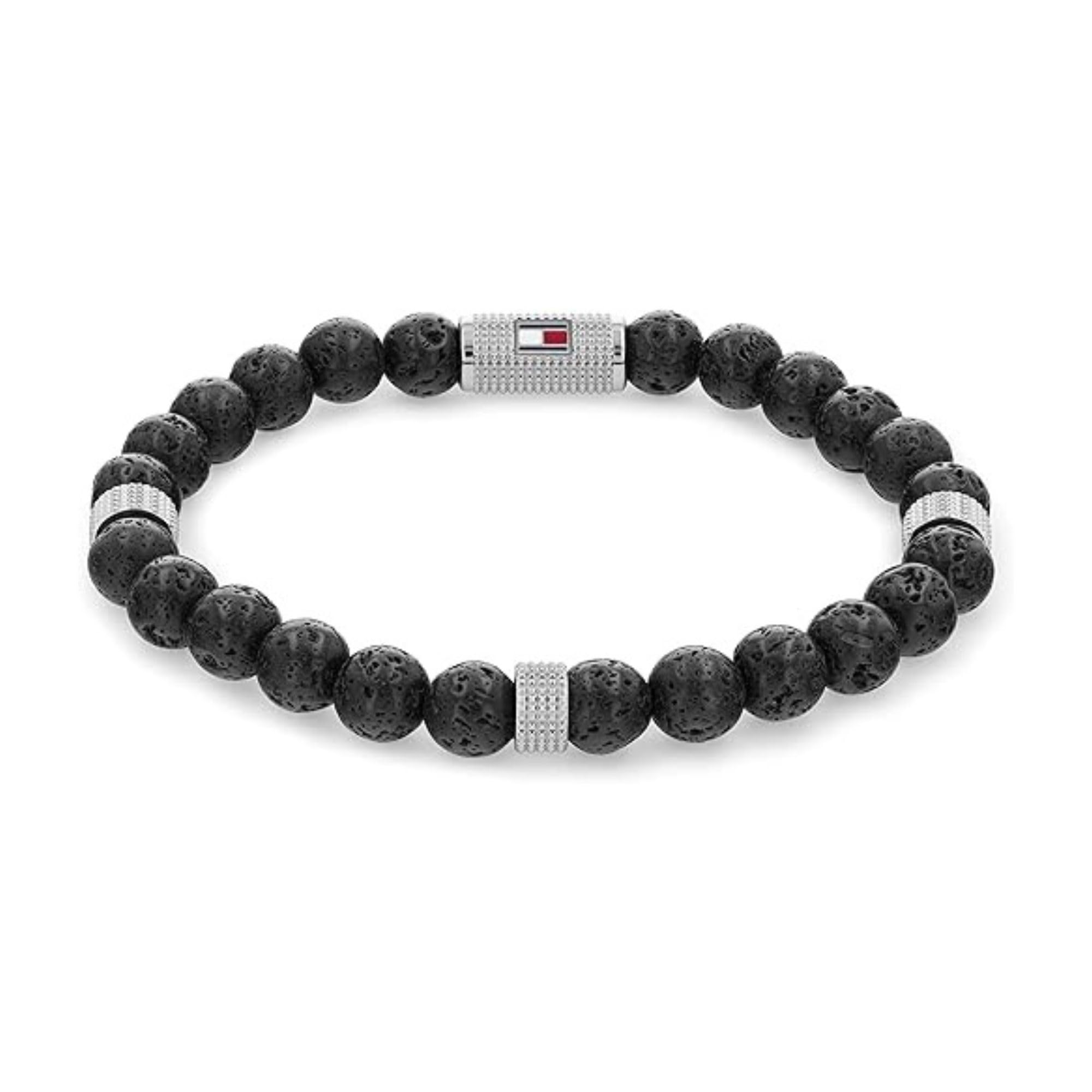 Tommy Hilfiger Mens Jewelry Wood Beaded Bracelet