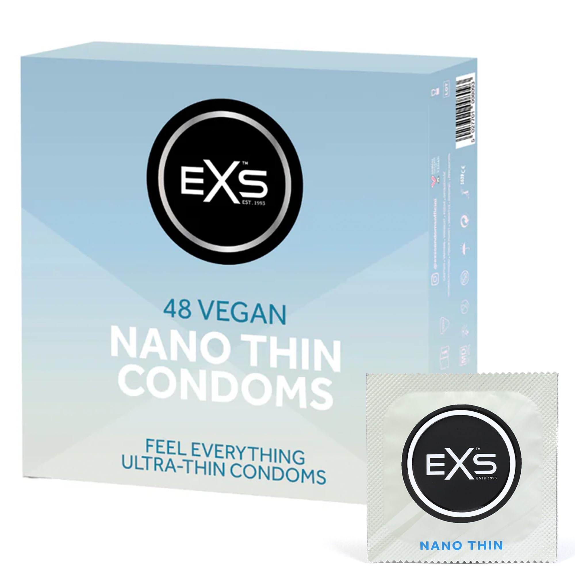 EXS Nano Thin Condoms 48 Pack - Clear