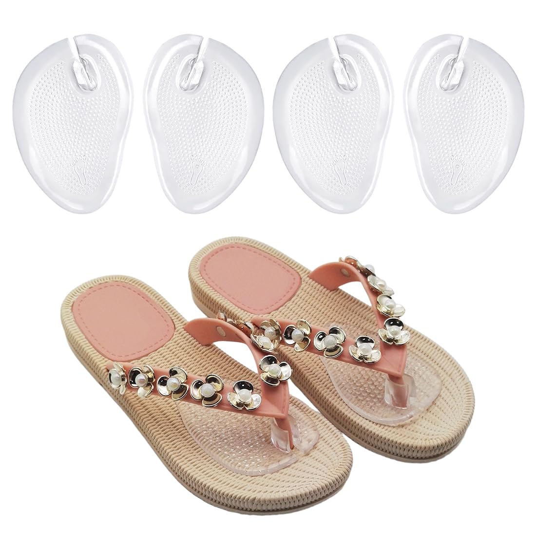 JEYORZY 2 paia protezioni dita piedi silicone trasparenti
