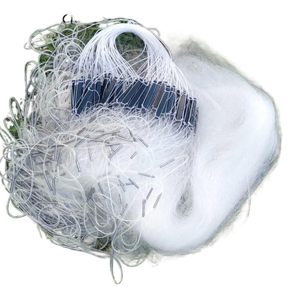 Redes de Pesca Netadas de Pesca Blanca de 50m Nets Monofilament Accesorios de Engranajes de Pesca Trap de Pesca Neta de Pescado de 3 Capas Flotación Red De Flotador (Color : 2mx50m (Cell 5cm))