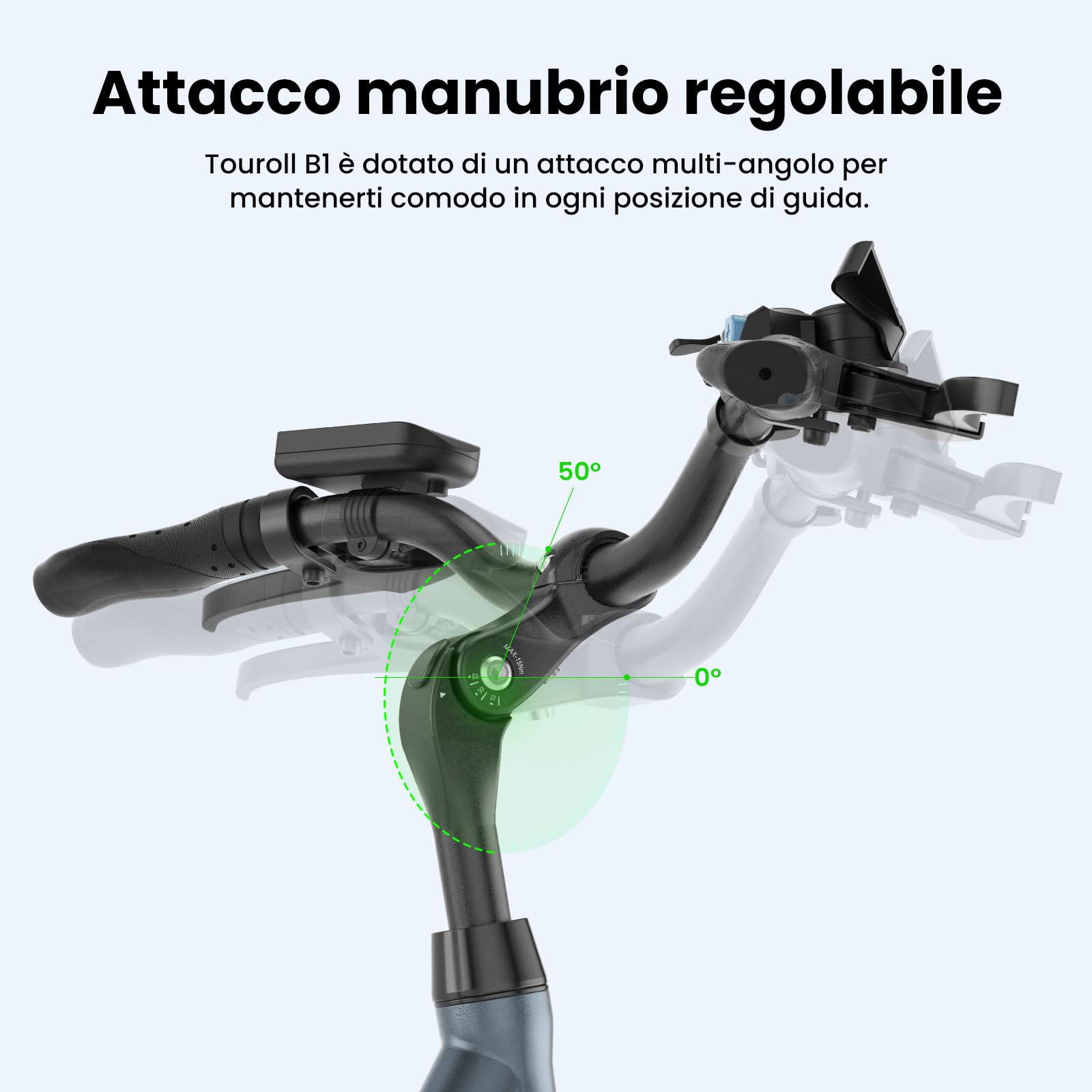 Touroll B1 Bicicletta Elettrica, 26" Bici Elettrica Adulto con 36V 15.6Ah Batteria al Litio Rimovibile, Autonomia di 90 KM, 7 Velocità, Velocità Max 25km/h