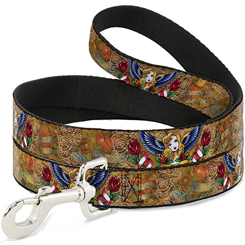 Laisse pour chien Johnny Tatouage Blond Buckle-Down 1,8m x 3,8cm - 2