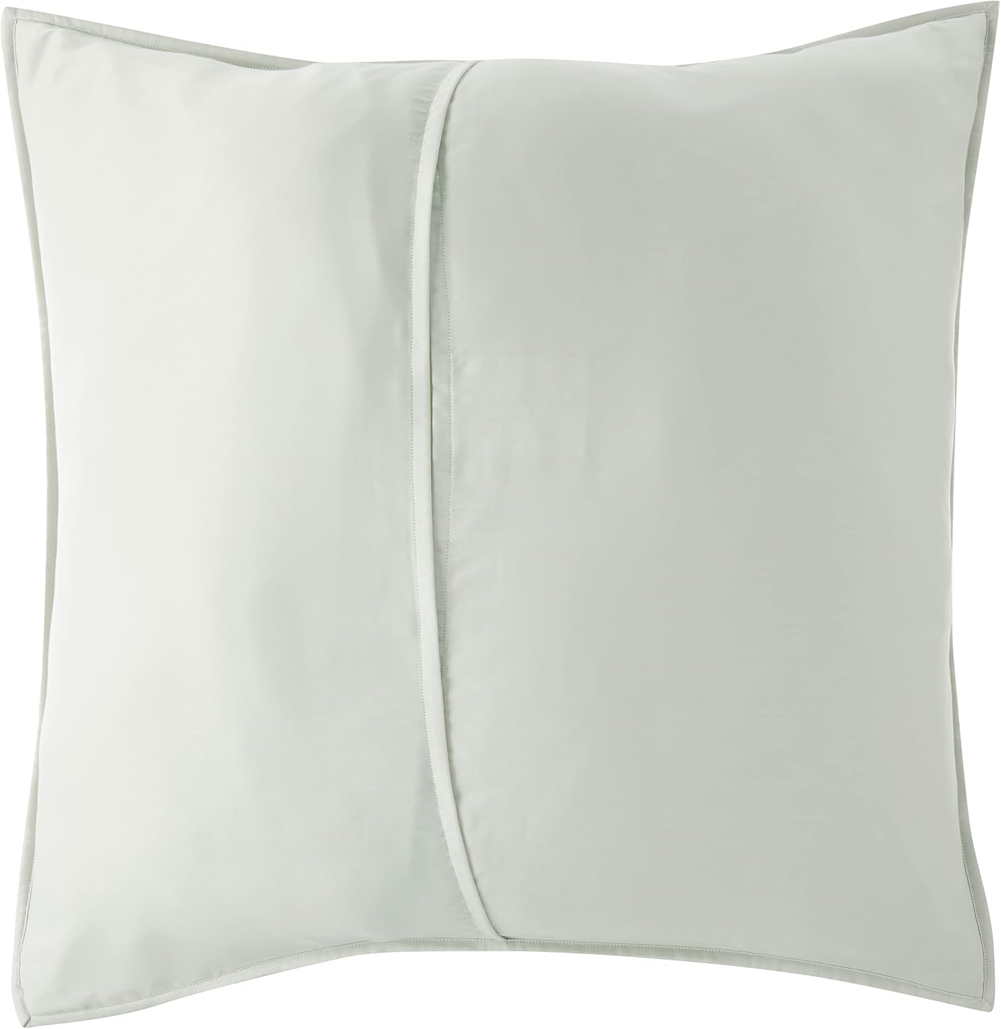 Amazon Aware Recycled Polyester and Cotton Blend Quilted Sham, Euro, Pale Sage Green, 26" x 26"
