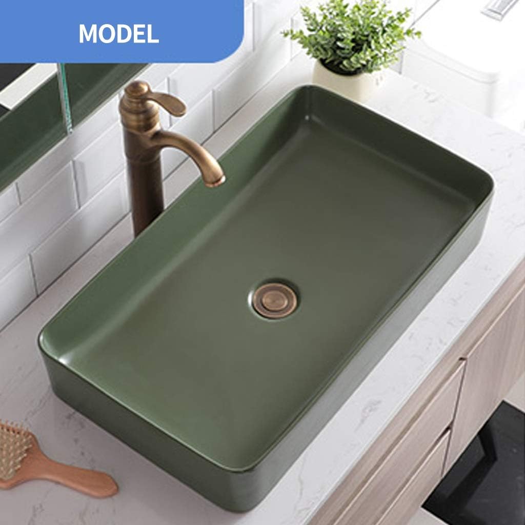 Pedestal Sinks Bathroom Sinks Black Square Wash Basin Simple Bathroom Sink Home Above Counter Basin Matte Glaze Gift