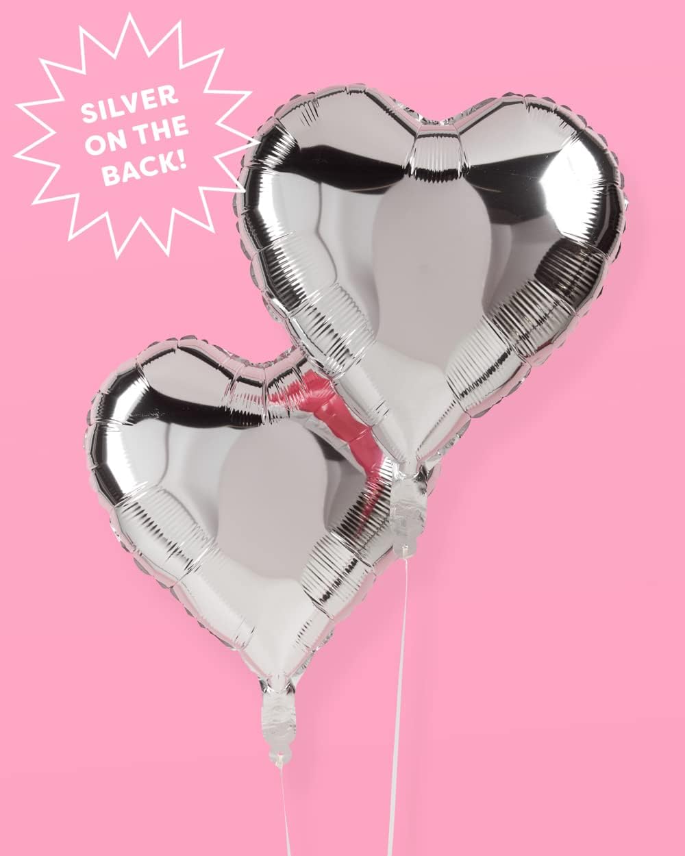 xo, Fetti Pink Heart Foil Balloon Set - 4 pc | Birthday Decorations, Bachelorette Backdrop, Valentine's Day Baby Shower, Vday, Wedding Photo Booth