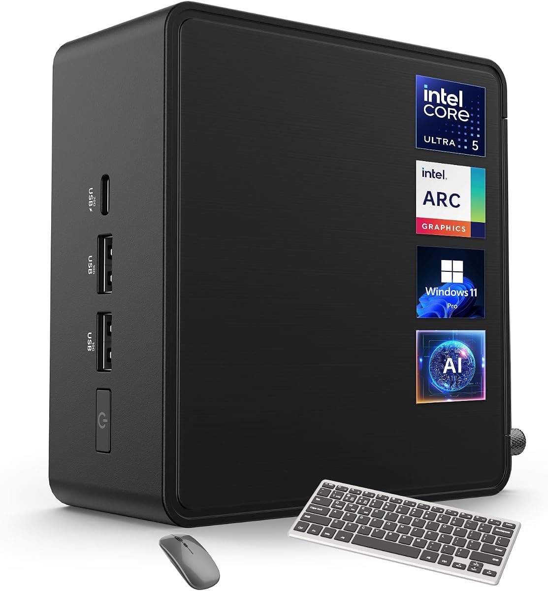 Computadora de escritorio pequeña ASUS NUC 14 Pro, Intel Ultra 5 125H (14C/18T, hasta 4,5 GHz), AI Mini PC 64 GB DDR5 RAM, 1 TB PCIe SSD, Win 11 Pro, Intel Arc GPU, Thunderbolt 4, WiFi 6E, pantalla Quad 4K HDR