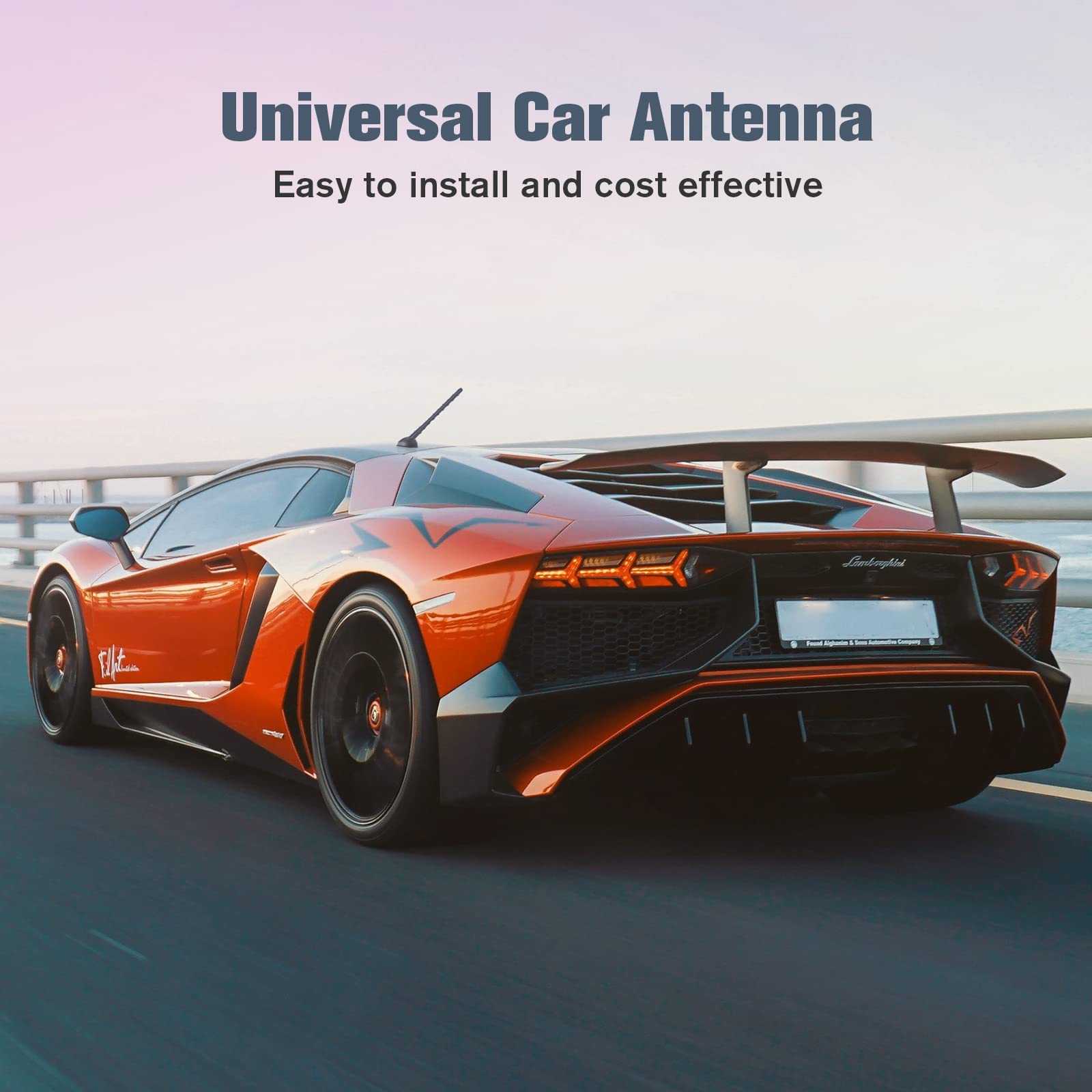 PAIRIER Antenna Auto, Antenna Auto Corta da 18cm con Filettatura M4/M5/M6 con Potente Funzione di Ricezione FM/DAB
