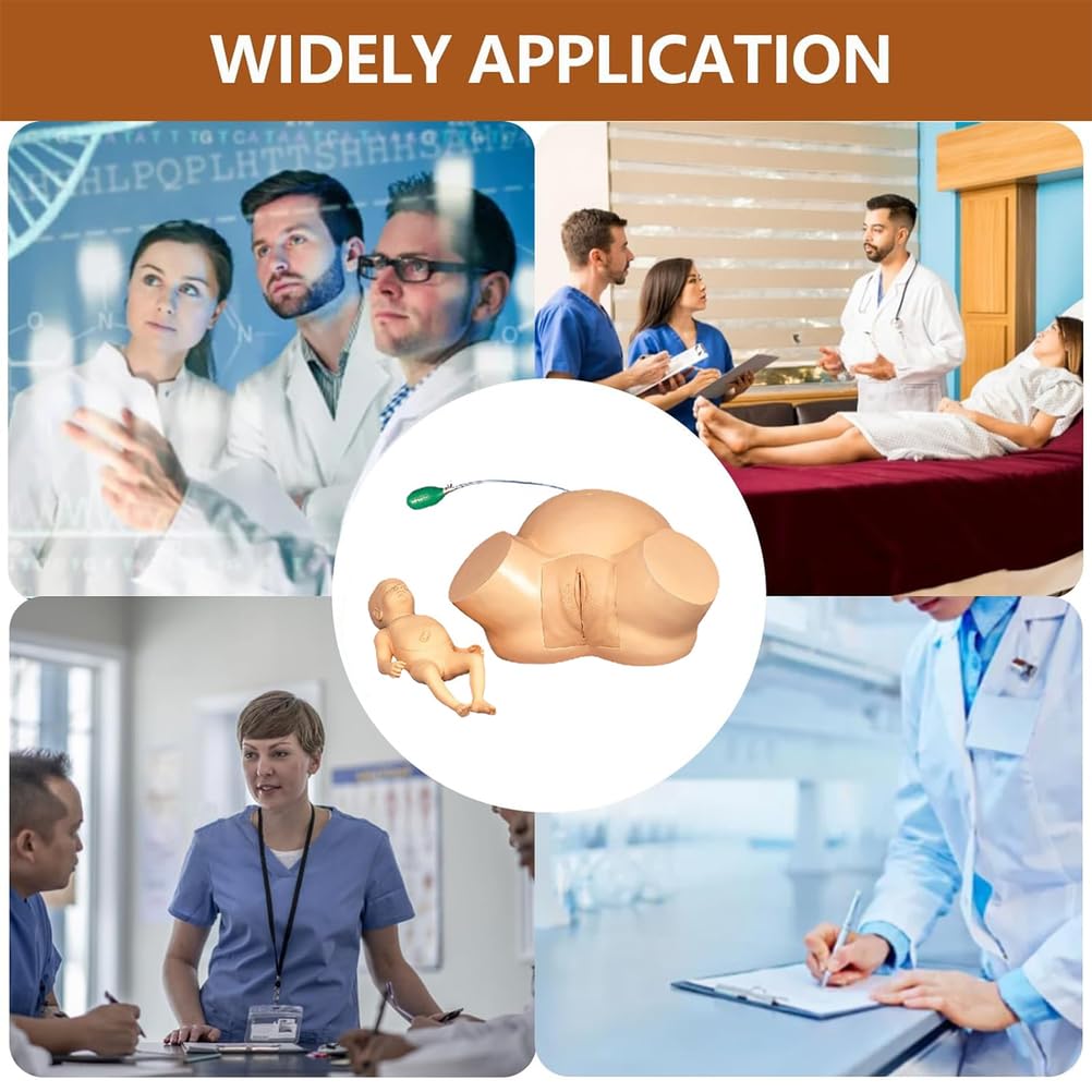 Symulator porodu dziecka, model do nauczania porodu płodu z torbą Oxford | Realistyczny wygląd i regulowana szerokość miednicy, rozsądna konstrukcja i trwałość dla szpitali klinicznych