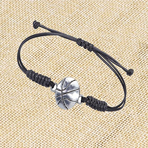 Uomnicue 12 Pack Basketball Bracelets Adjustable Baseball Charm Alloy Bracelets Gifts For Boys Girls Teens, Handmade Braided Rope Baseball Sports Bracelets Team Players Baseball Party Favors #TOP2