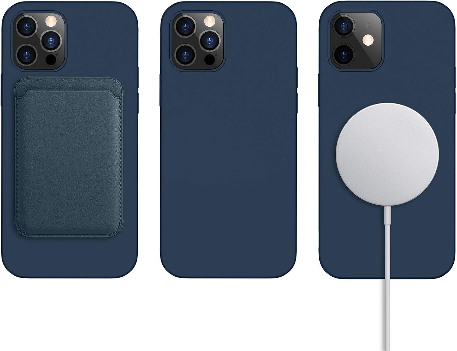 xiwxi Magnetic Case Designed for iPhone 12 Case/iPhone 12 Pro Case,Built in Magnets Compatible with MagSafe Charger Magnetic Wireless Charging, Liquid Silicone Gel Full Body Protection Case