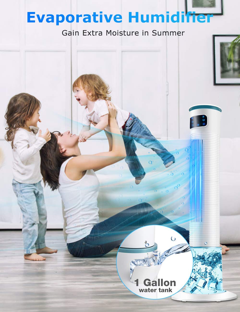 Buy COMFYHOME 2in1 43'' Evaporative Air Cooler & Tower Fan w/Cooling