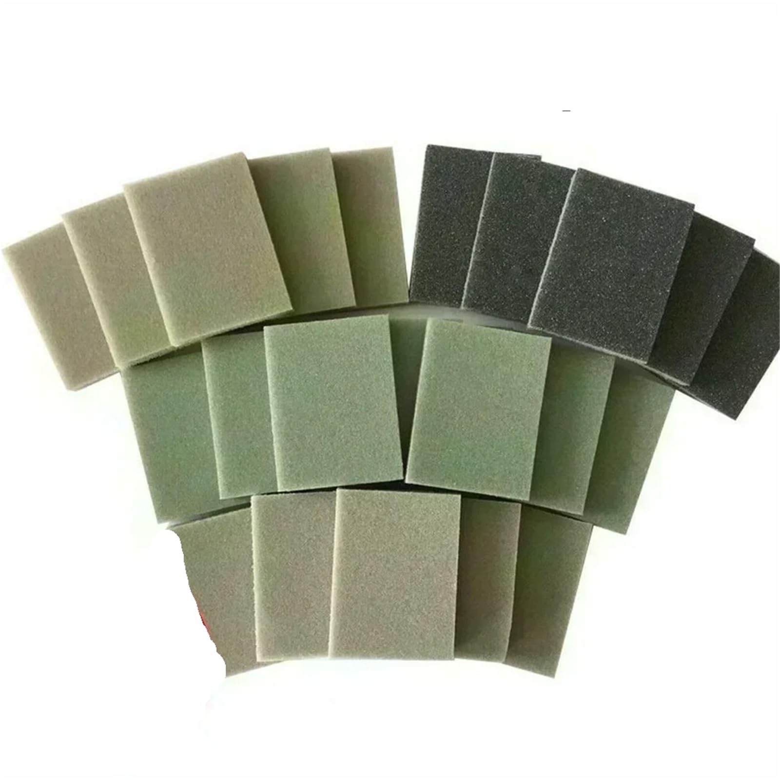 Lija Madera Juego de Papel de Lija de Grano 300, 400, 800, Esponja for pulir Pared, Bloque de Arena, Modelo Artesanal, Pintura, ladrillo Pulido, Limpiador de Cocina, 6 uds.(20pcs Each 5pcs)