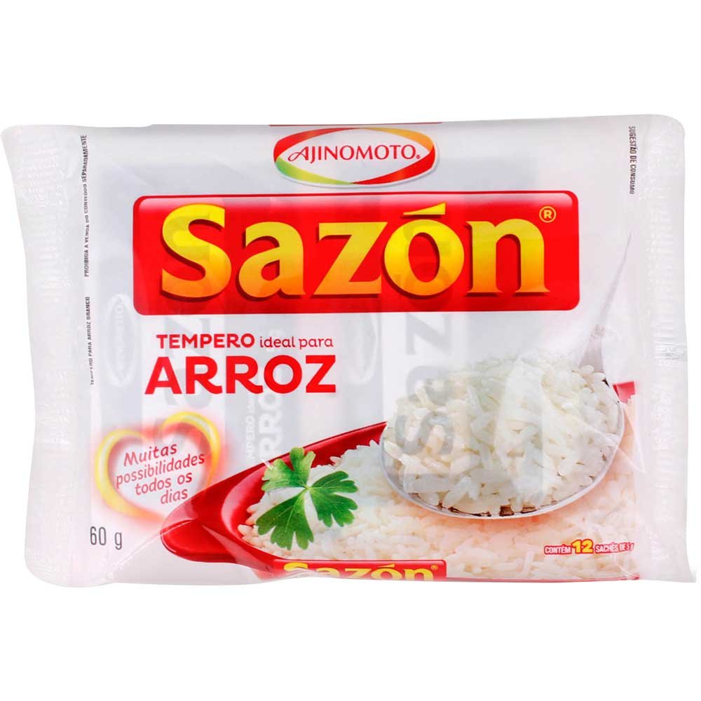AjiNoMoto Sazon Arroz | Rice Seasoning - 60gr 2.11oz (4 Pack)