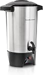 Hamilton Beach 40515CR Urne à café de 45 tasses | Infusion rapide 1 minute par tasse | Prépare 15-45 tasses | Levier à deux voies pour versement manuel ou continu | Argent | 40515G