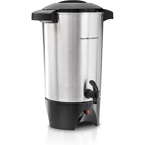 Hamilton Beach 45 Cup Coffee Urn and Hot Beverage Dispenser, Silver
