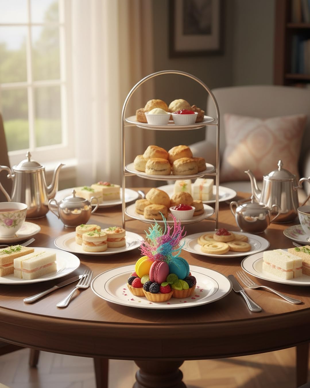 bUCLA 100Pieces Silver Plastic Plates - 6.25inch White with Silver Rim Disposable Salad/Dessert/Appetizer/Small Cake Plates for Weddings, Parties&Gathering - Image 7