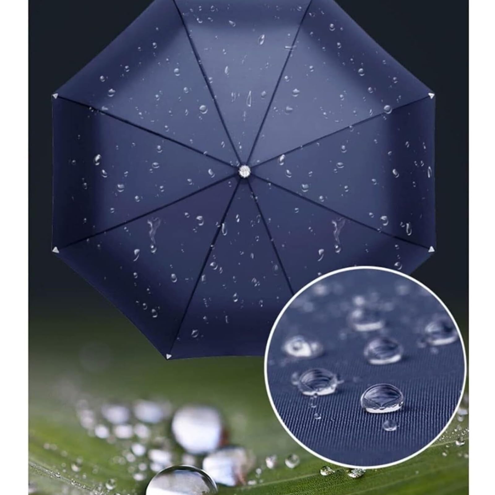 Parasol Damski Parasol składany, wzmocniony, trzykrotnie składany, wiatroszczelny, automatycznie otwierany i zamykany Parasolka Kobieca(Rot)