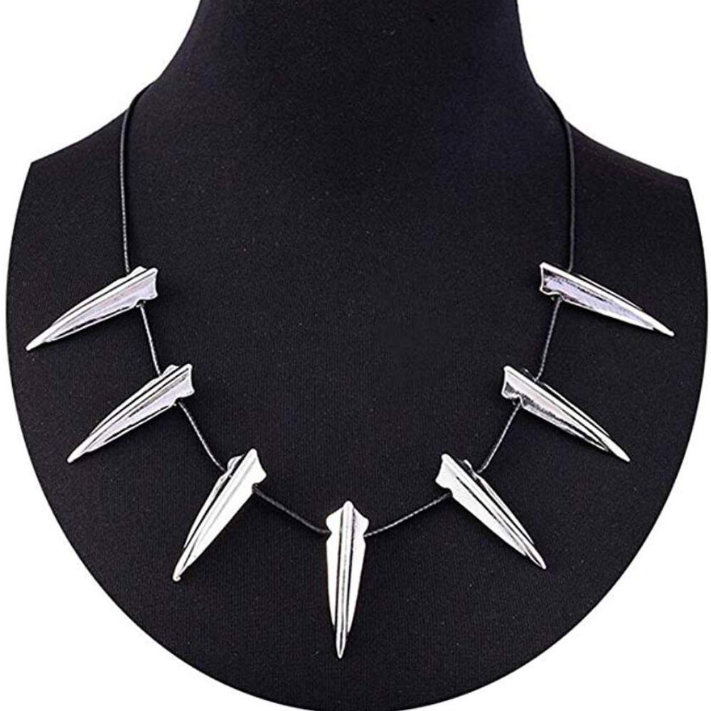 New Black Panther Necklace Silver or Gold Cosplay Brand Wakanda King T'Challa Pendant Necklace Black Panther Hero for Father