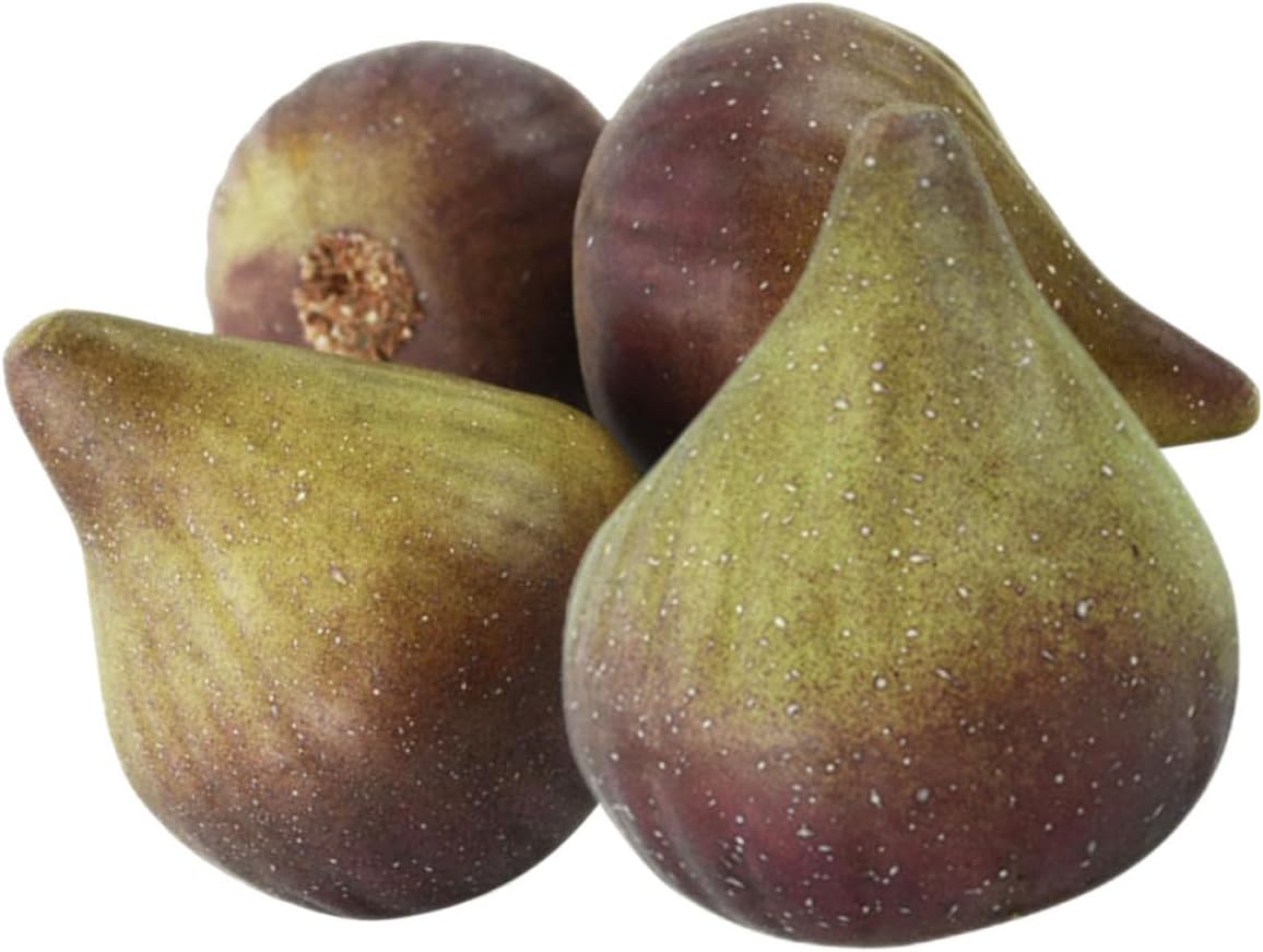 4pcs Artificial Fig Fruit Models Realistic Faux Fruit Decor for Home Storefront Photo Props and Window Display Plastic Decorative Statues for Party and Interior Styling