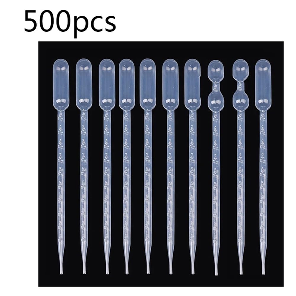 Cristalería de Laboratorio Pipetas de plástico desechables de 10 ml, gotero graduado, transparentes, suministros for experimentos de laboratorio, 50 a 1000 unidades(500 pieces)