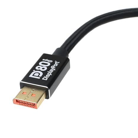 Sewell DisplayPort 2.1 Cable, VESA Certified, DP80 UHBR20, 6.6ft/2m