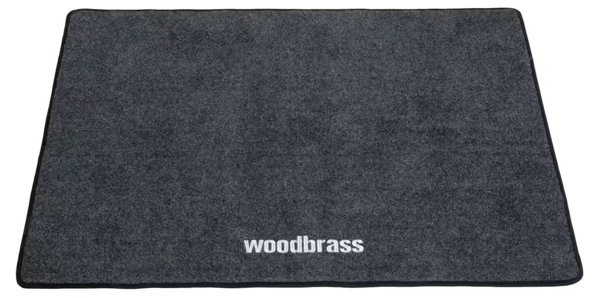WOODBRASS Tapis de Batterie 130 x 100 cm Gris Foncé - Tapis Antidérapant pour Batterie Électronique et Acoustique, Tapis de Sol pour Batterie, Protection et Stabilité