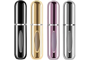 4-pack of 5ml Portable Mini Perfume Bottles for Airplane Travel