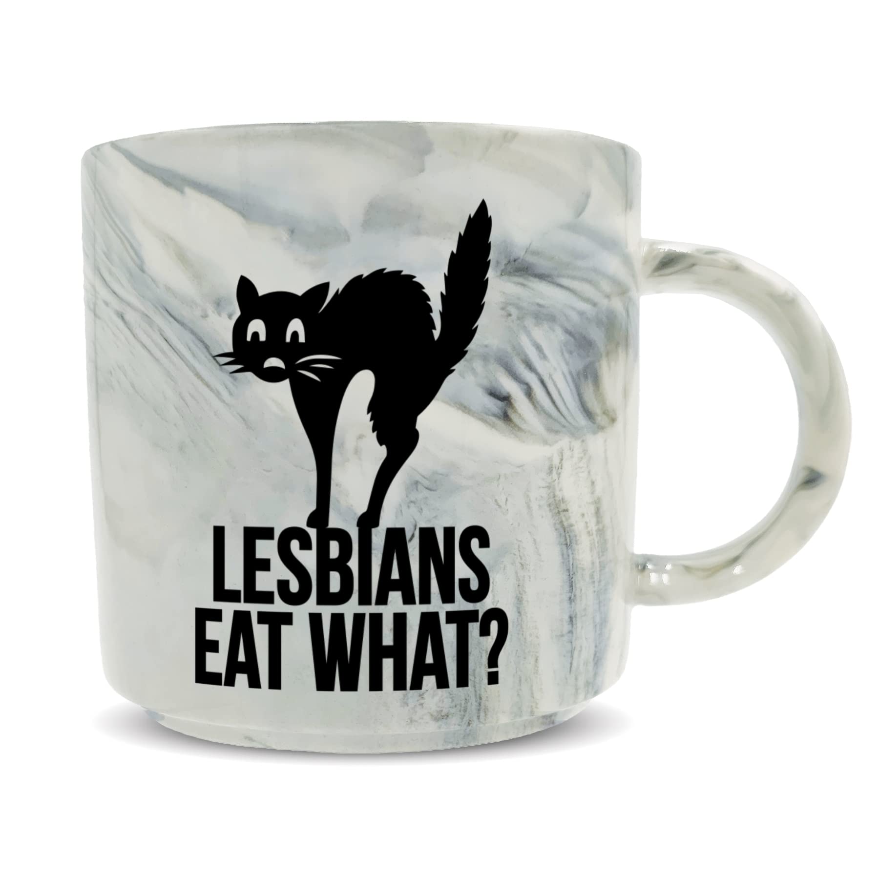 Hippowarehouse Lesbians eat What? LGBT Printed Mug Various Colour Options Ceramic Cup Kitchenware 11oz
