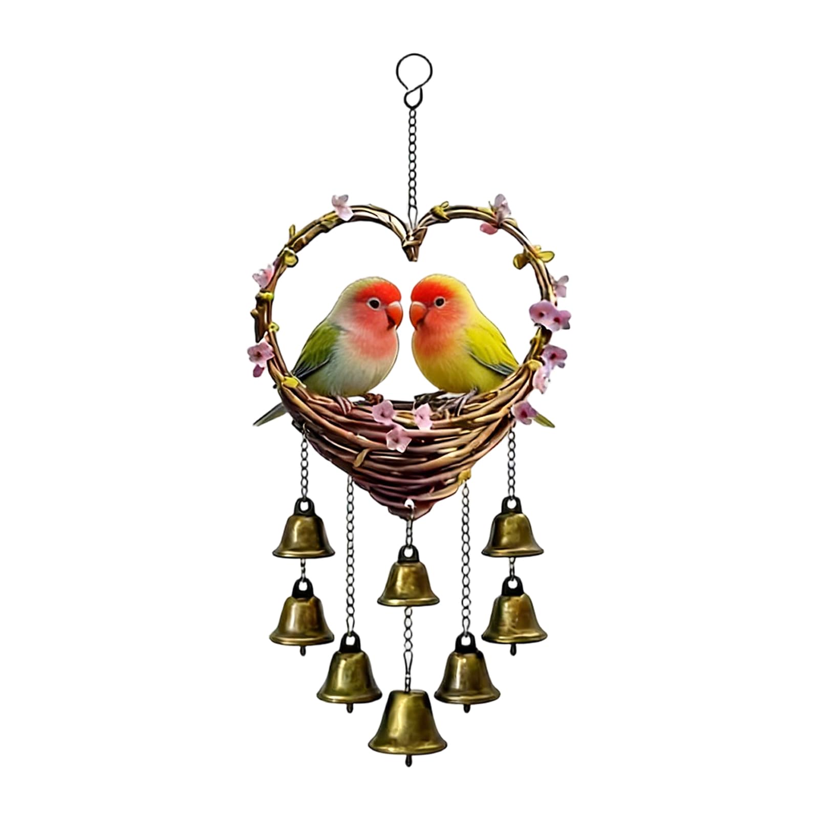 2D Acrylic Love Aeolian Bells Hanging Decorations for Bedroom Living Room Window Door Wall Ceiling Festival Decoration Tender Acrylic Wind Toll