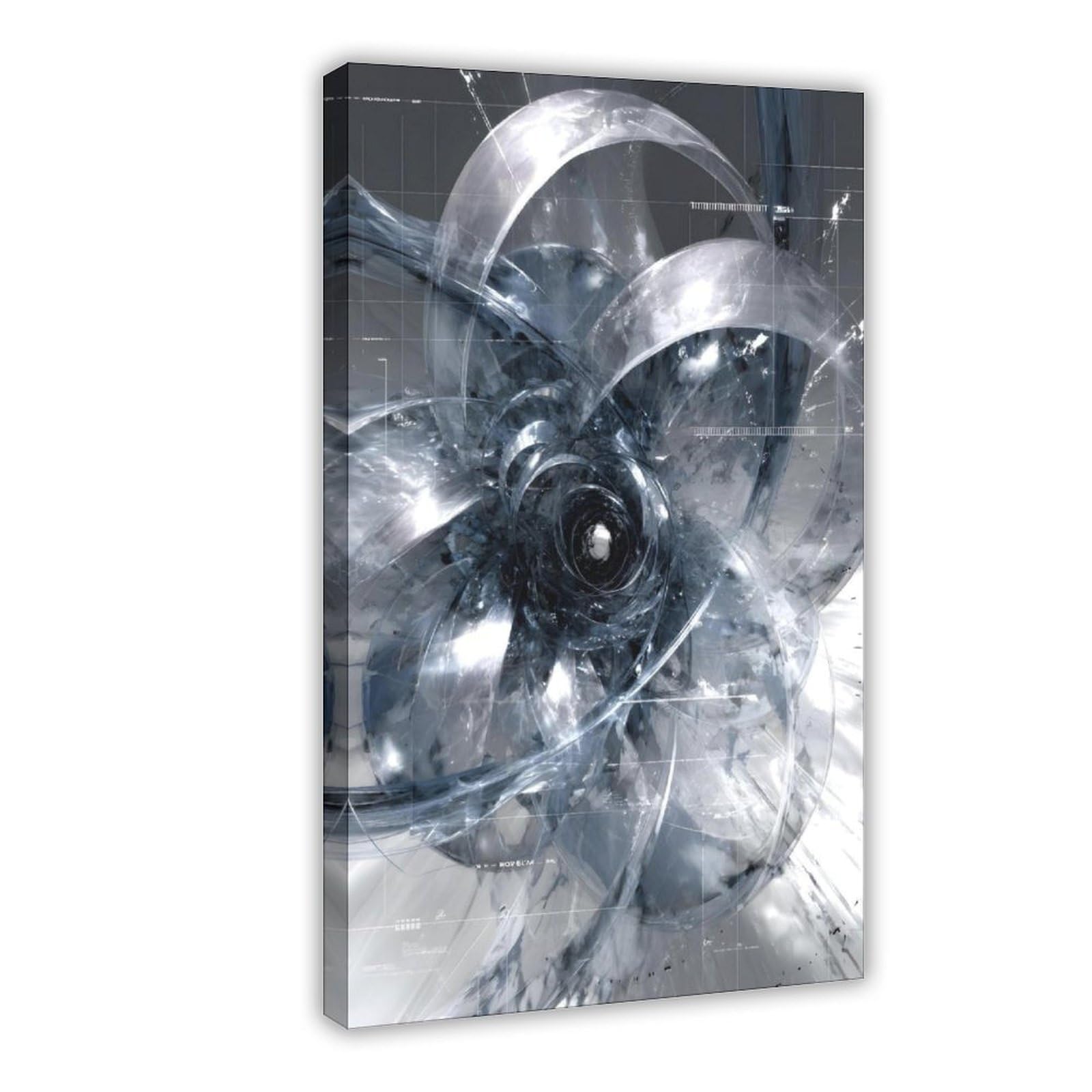 BAETEC Póster de vórtice cromado para decoración del hogar