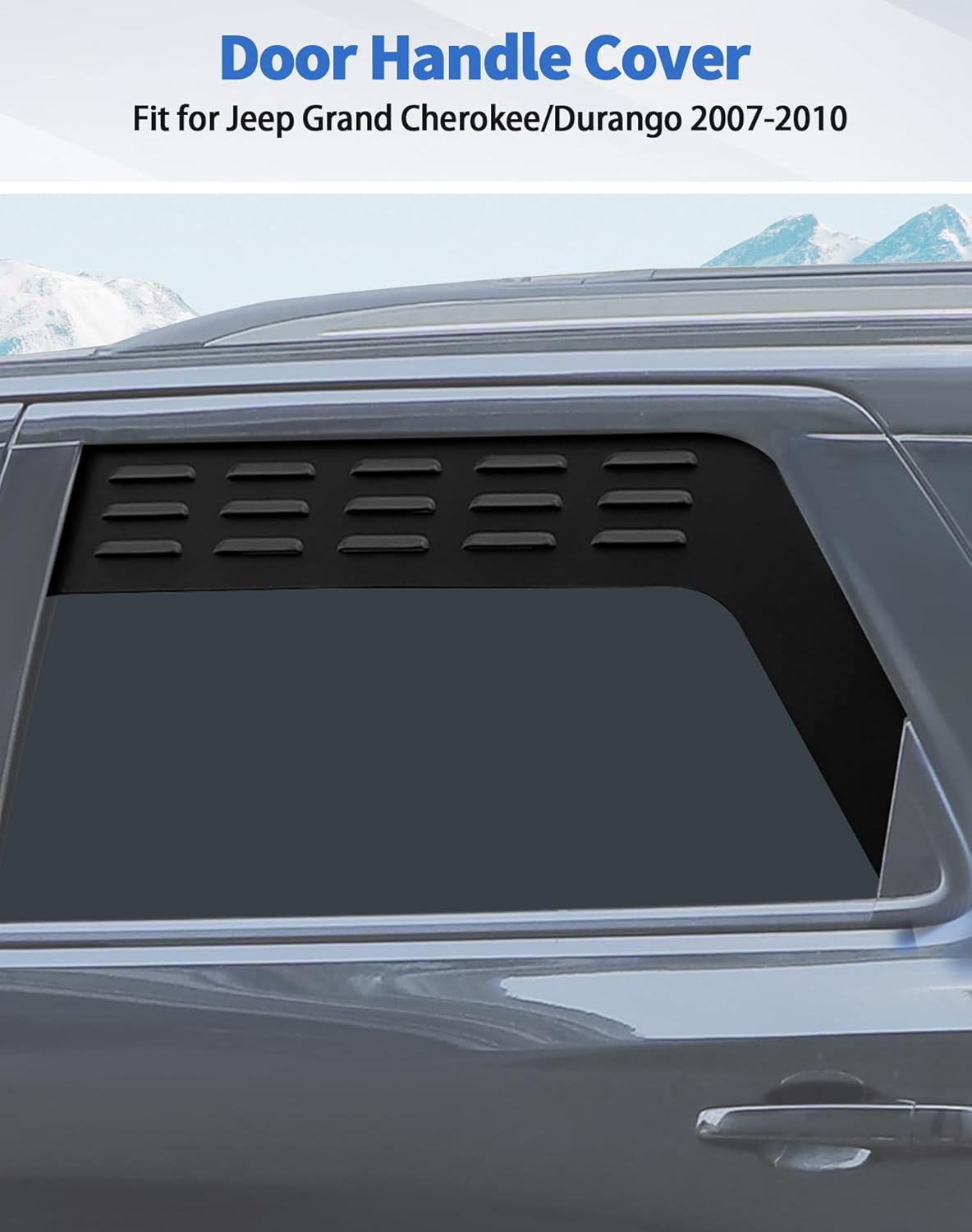 2PCS Rear Door Window Glass Louver Air Vent Plate for Jeep Grand Cherokee/Durango 2011-2020