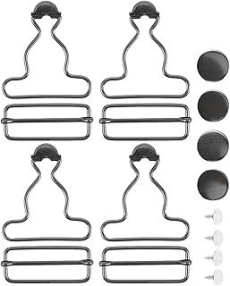 [BESTonZON] 金属製オーバーオール交換用バックル 調節可能なサスペンダークリップ ジーンズ ジャケット用ファッション縫製パーツ カジュアル