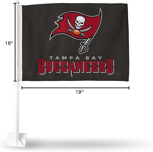 Vista 60 de Rico Industries NFL Double Sided Car Flag - 16" x 19" - Strong Pole That Hooks onto Car/Truck/Automobile