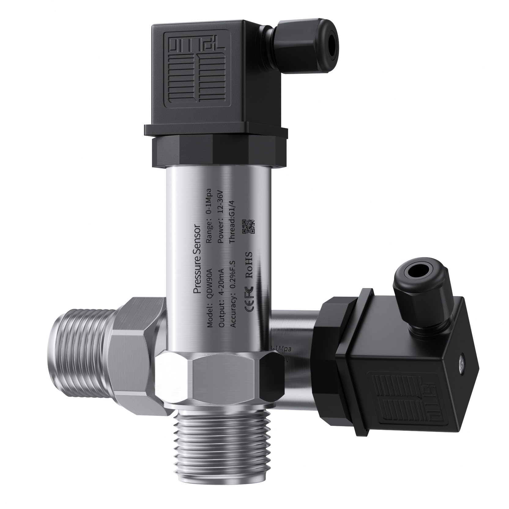 -0.1-100Mpa Diffused Silicon Pressure Transmitter Pressure Transducer 4-20mA M20-1.5 Water Oil Pressure Sensor Gauges Transducer Sensor(Output 0-10V,0-1Mpa)