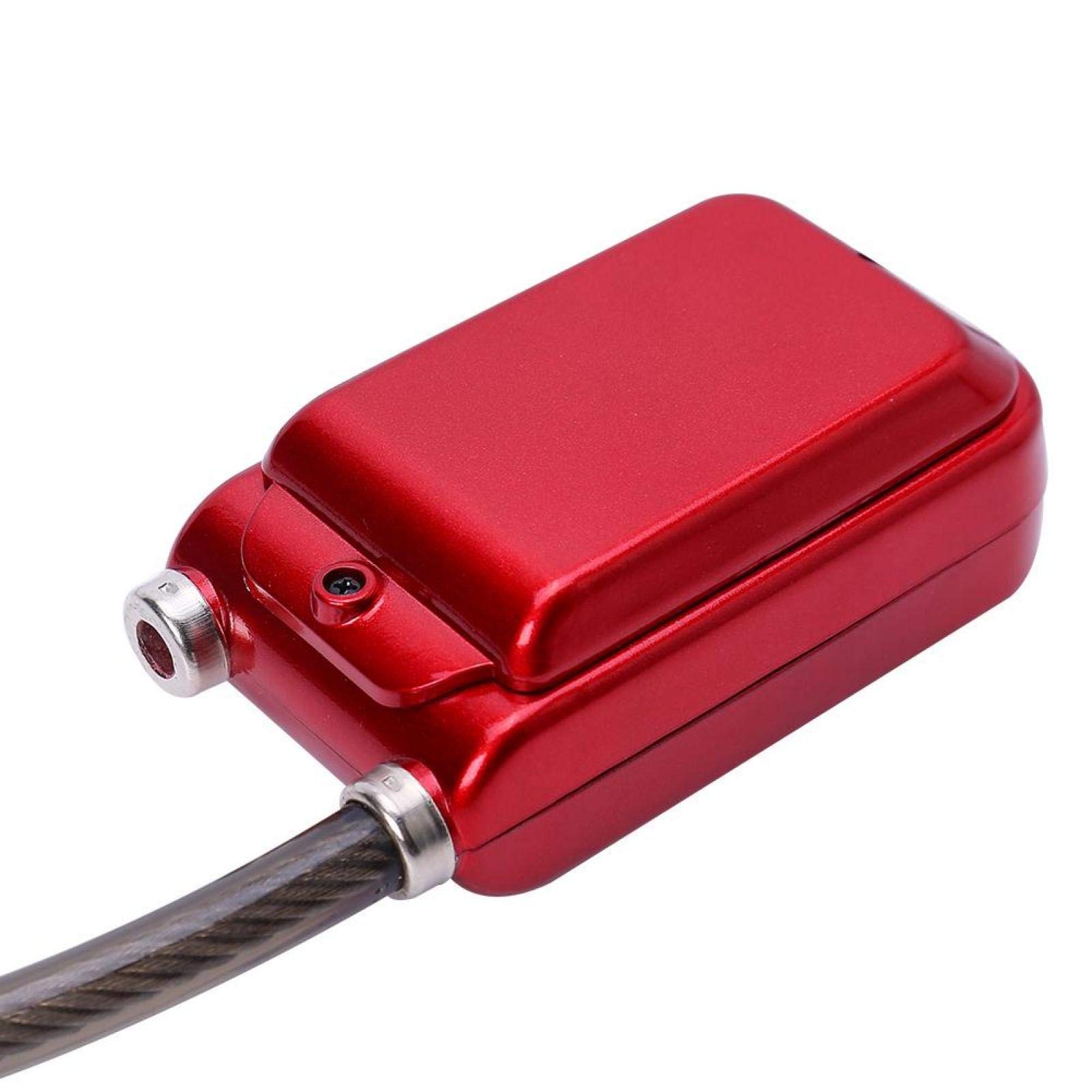 Verrouillage de vélo Bluetooth, Verrouillage Intelligent antivol Bluetooth de contrôle APP avec Alarme 105dB pour système iOS et Android pour vélo, Moto, portails(Rouge)