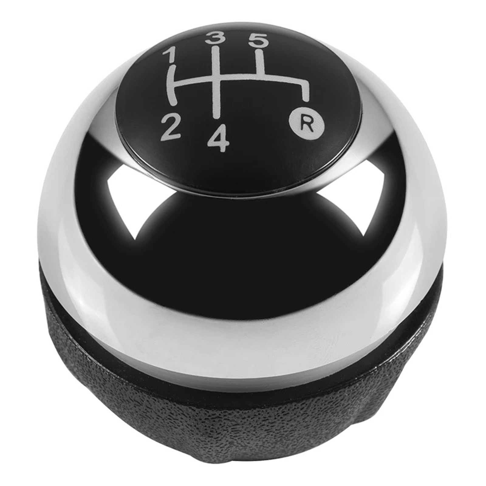 DWTNMEX Gear Shift Knob for Fiat 500 500C 2007-2018 5/6 Speed Gear Shift Knob Head Shifter Gaitor Boot(5 Speed Chrome)