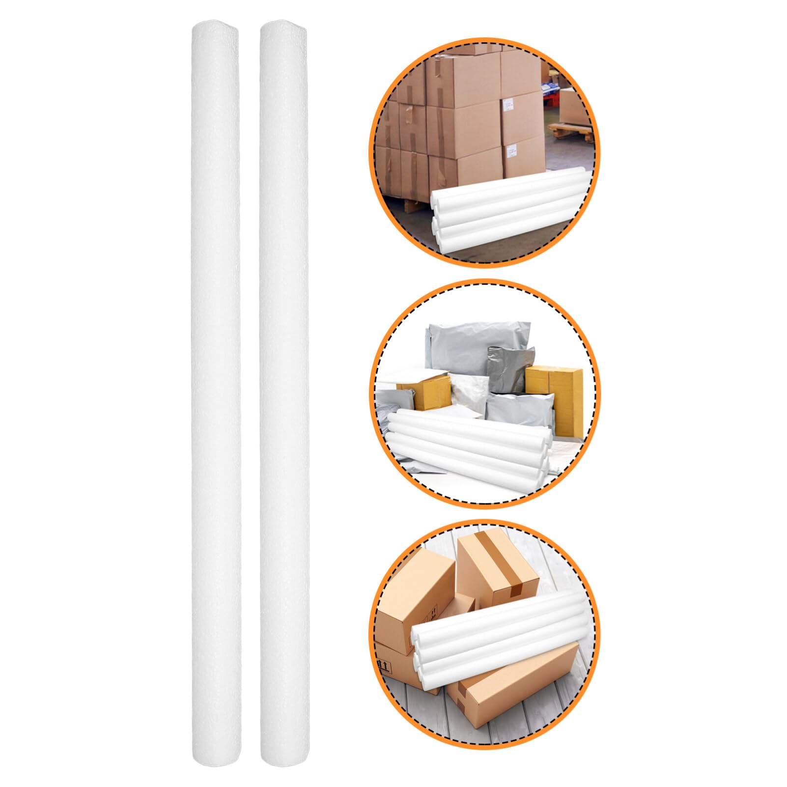 HOODANCOS Foam Cylinders 10pcs Clear Packing Rods White Foam Tubes for Modeling DIY Arts Crafts Supplies - Image 3