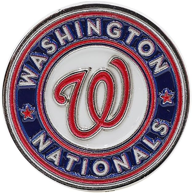 MLB Washington Nationals Logo Pins Cosmetic Case, Washington Nationals, One Size