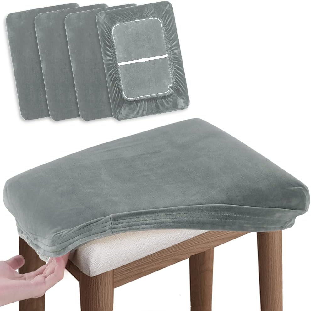 ANWUCHEN Stool Covers Rectangle,4 Pack Stretch Rectangle