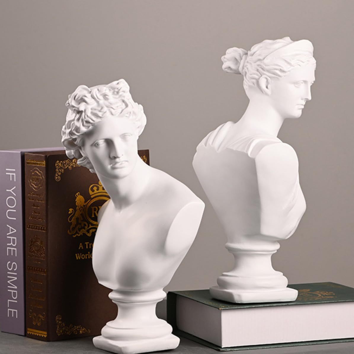 Healifty David Statue aus Kunstharz für Elegante Schreibtischdekoration