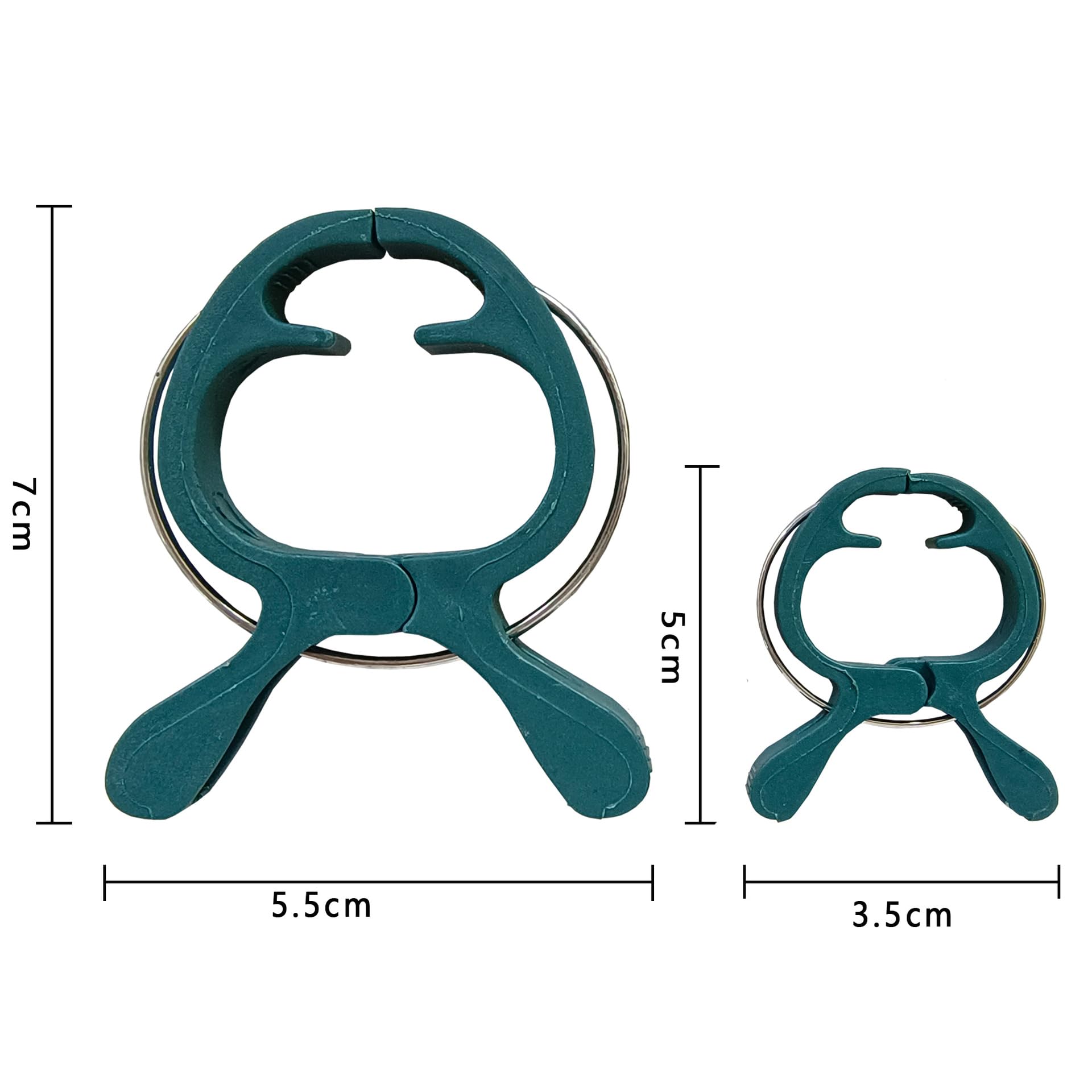 20 Grüne Pflanzenclips für Tomaten, Ranken und Kletterpflanzen(TurtleclipsingleGreen,L)